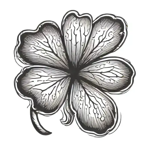 Minimalist Four Leaf Clover