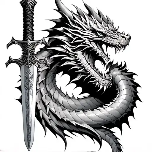 Dragon And Conan Sword Going
