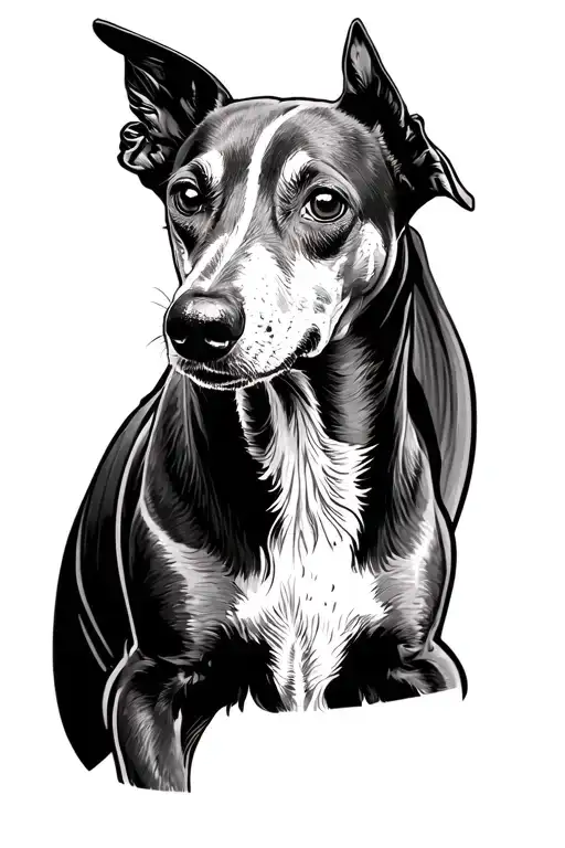 Greyhound Simple Line Drawing