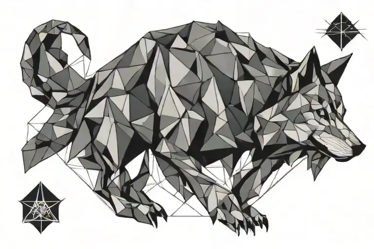 Wolf Walking Origami