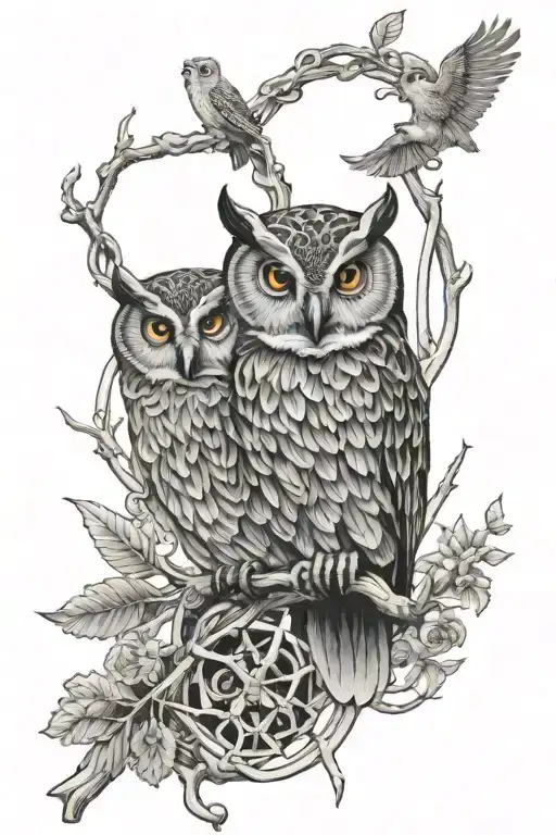 Quantum Entanglement And Owl Perched