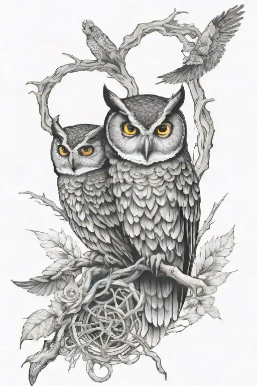 Quantum Entanglement And Owl Perched