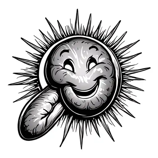 A Happy Kidney Bean In The Middle Of A Sun Shining