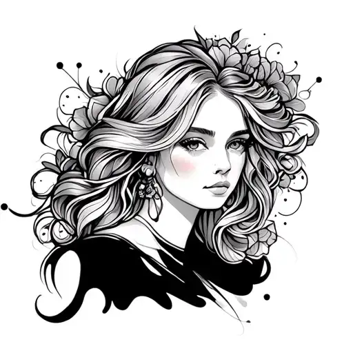 Female Shoulder Tattoo Art