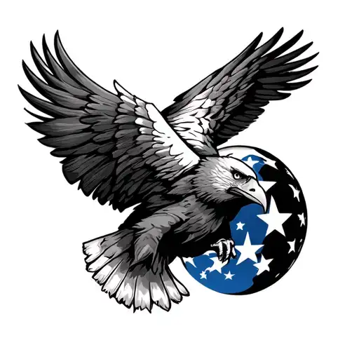 Eagle Usa Flag Globe