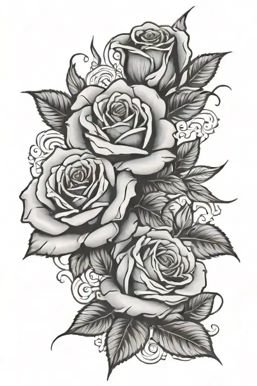 Roses Fading Into Black Bandana