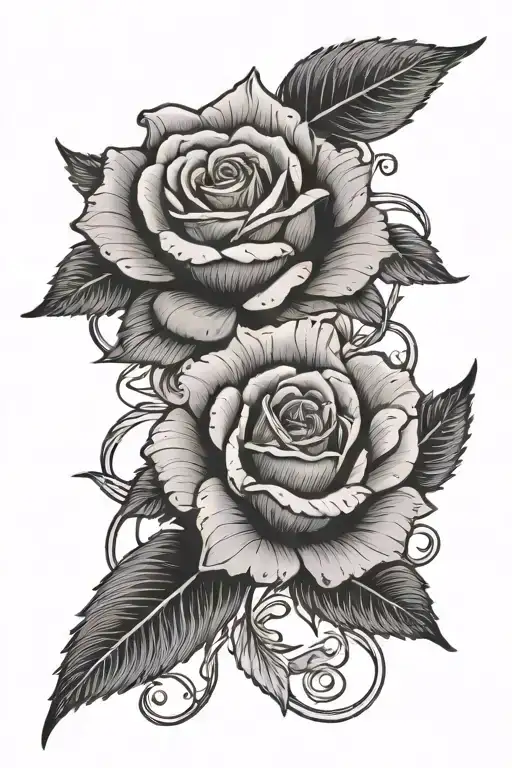 Roses Fading Into Black Bandana