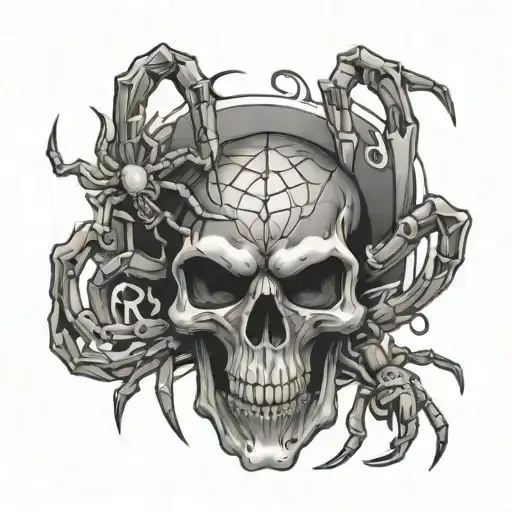Skull And Spider