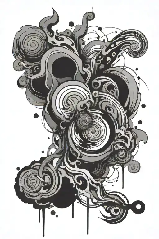 Abstract Black Stains