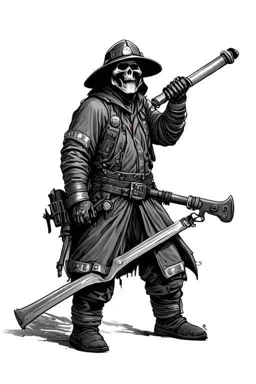 Firefighter Grim Reaper Standing