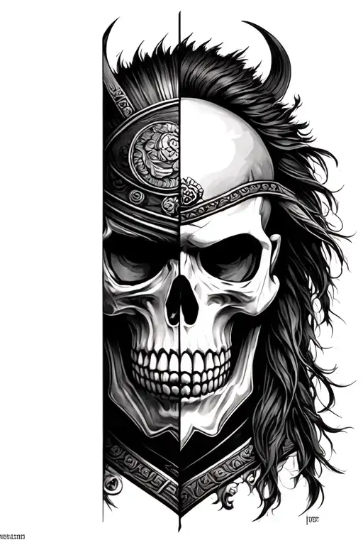 Half Skull Half Samurai
