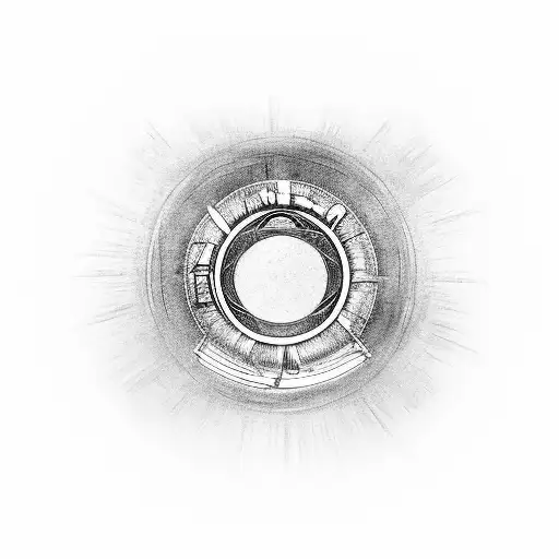 The One Ring From Lord Of The Rings Surrounded By Cinematic Film Reels