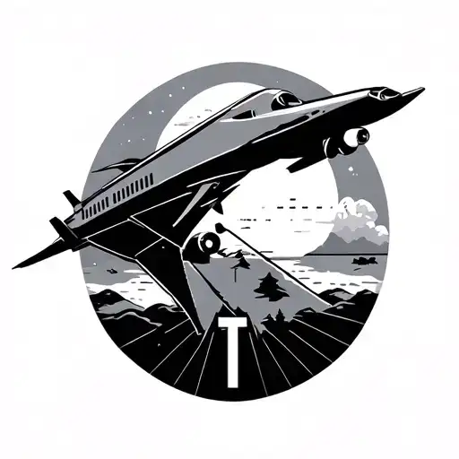 Geometric Travel Travel With Initials T