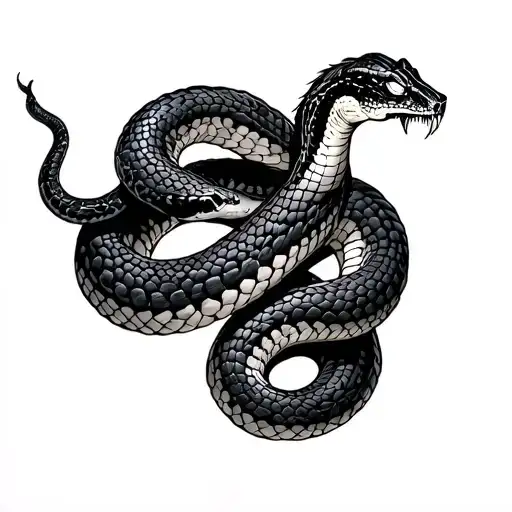 Snake Wrapped Around My Wrist With A Spider Head Profile Holding