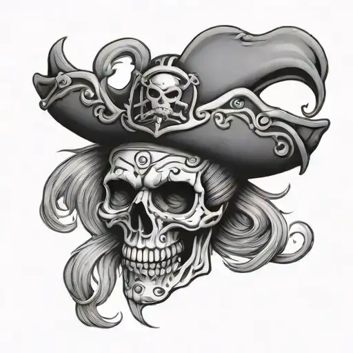 Female Pirate Skull