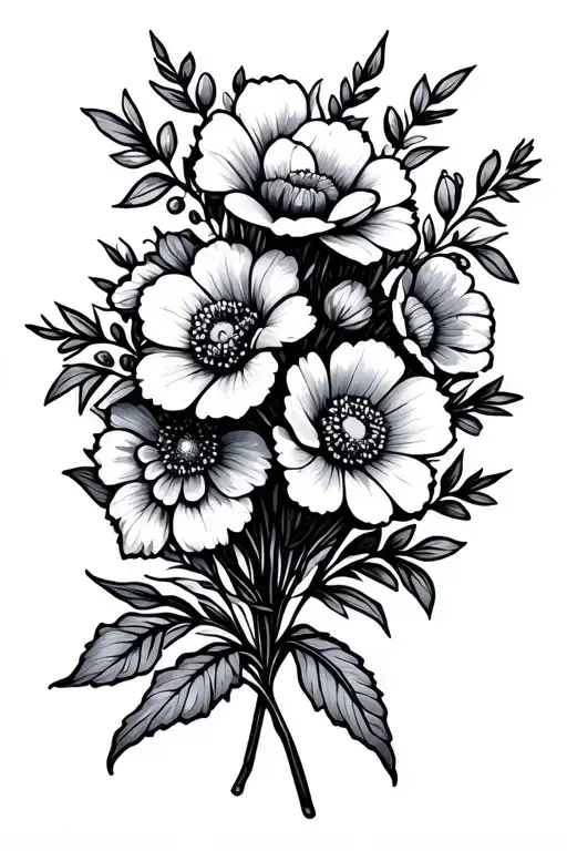 Thin Line Flower Bouquet