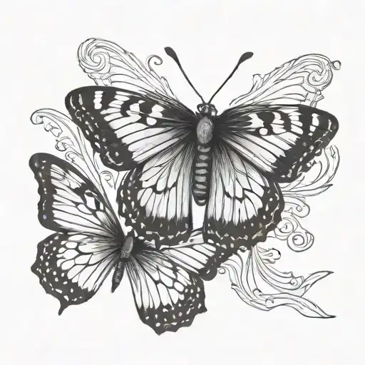 Butterfly In A Line