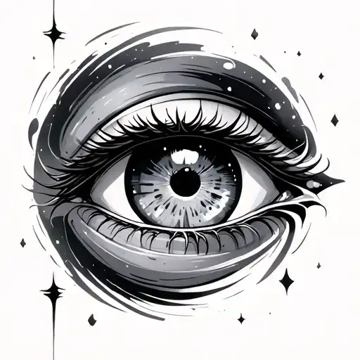 Eye And Alien Spaceship