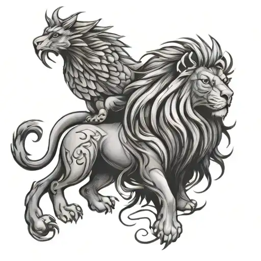 Lion And Phoenix
