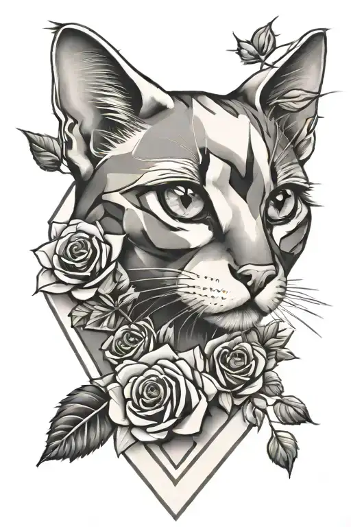 Cat Diamonds Roses