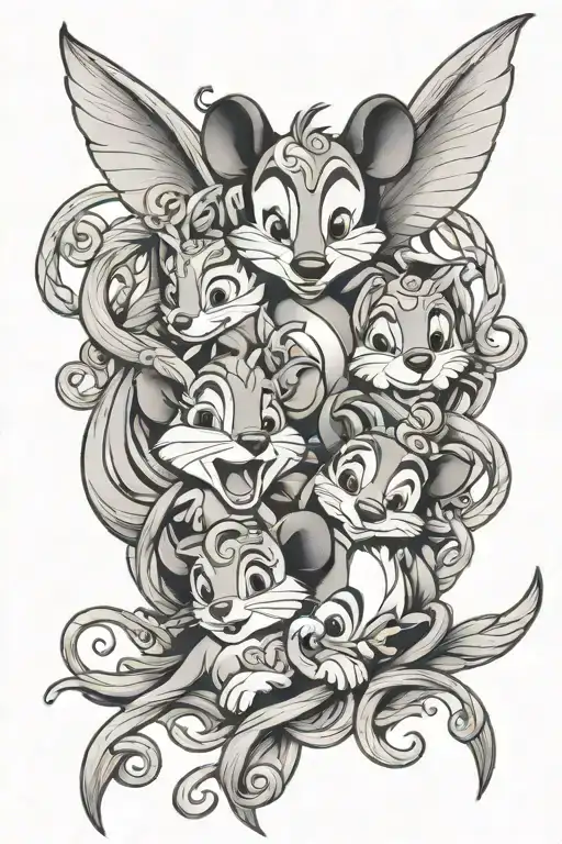 Disney Animals Intertwined