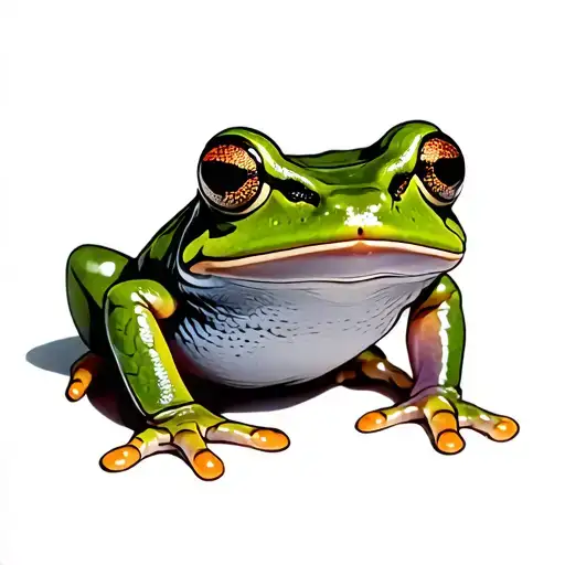 Green Frog Sitting