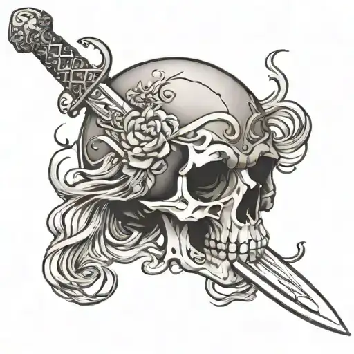 Sword Going Thru Skull