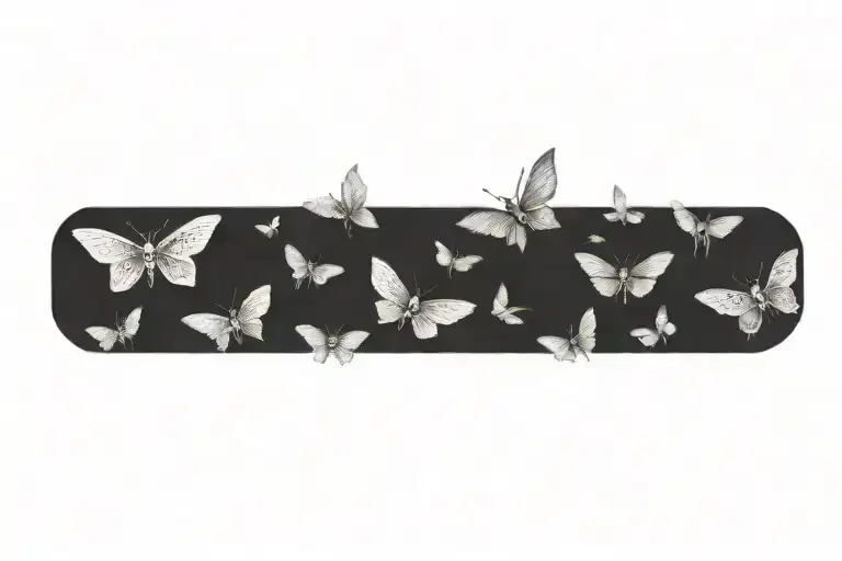 Swarm Of Moths Flying