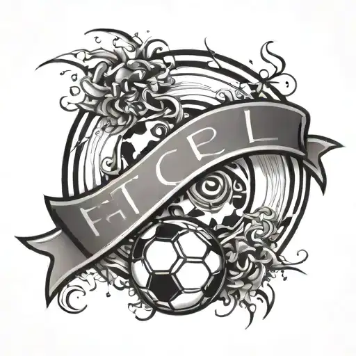 Soccer Ball Kids Initials Incorporated