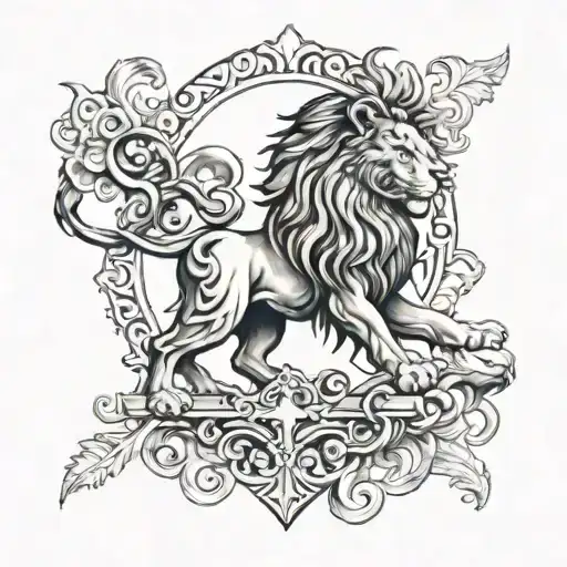 Cross And Lion
