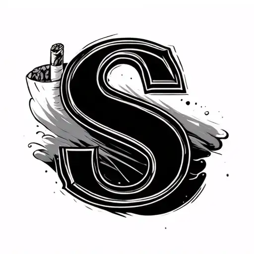 Marlboro Cigarette With The Initial S Somewhere