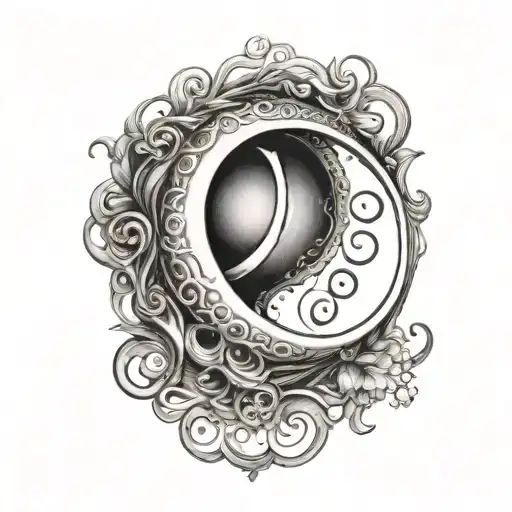 Crescent Moon Inside A Infinity Symbol