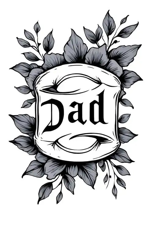 Small Lilley Wrist Tattoo With Letters Dad