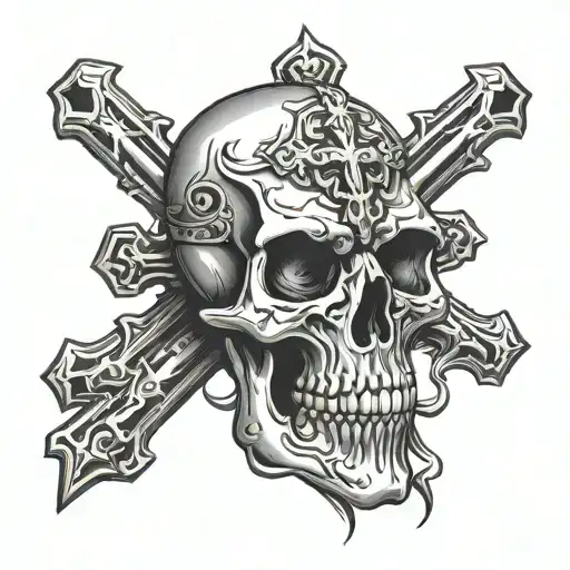 Skull With Cross