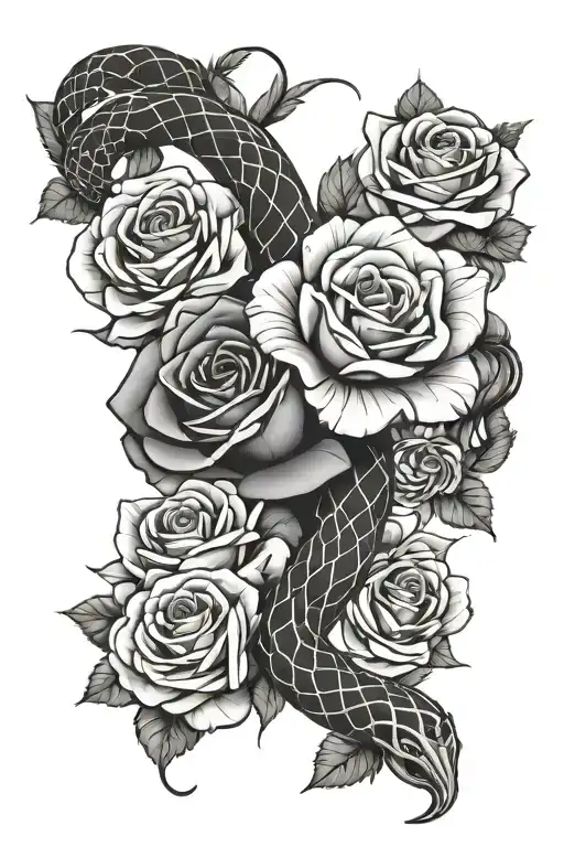 Roses And Snake