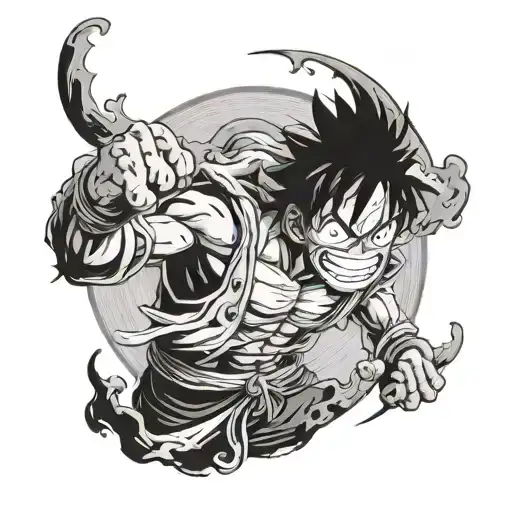 Luffy Gear 5 In A Moon