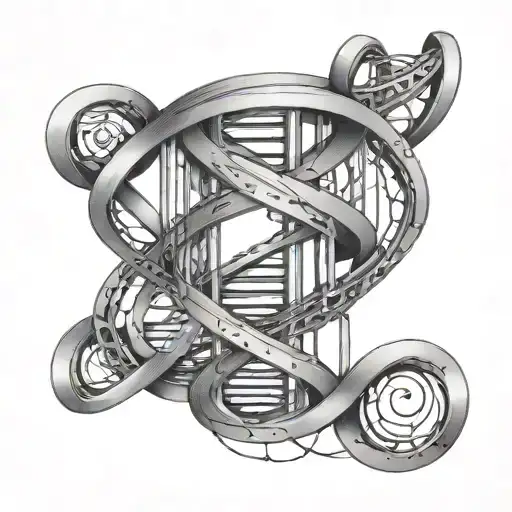 S And A Letters In A Dna Double Helix
