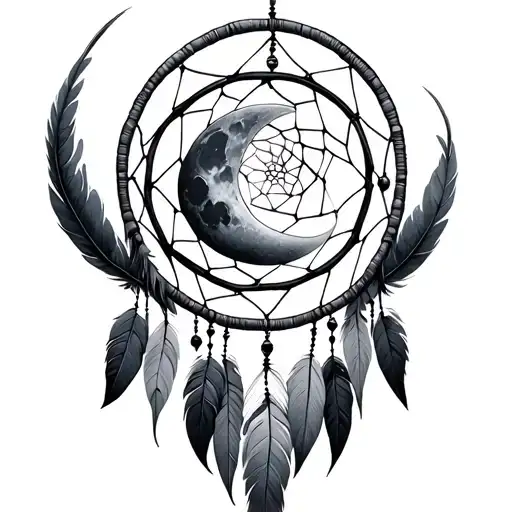 Dream Catcher With Moon Made