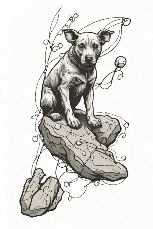 Rock Climbing And A Dog Paw