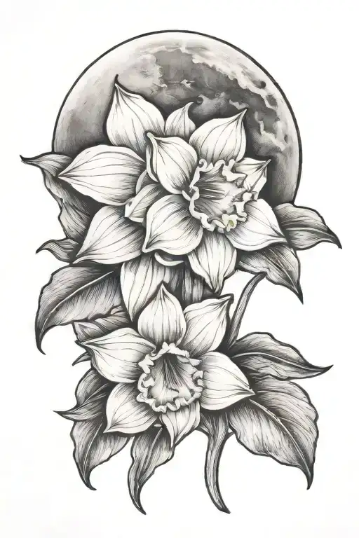 Half Moon And Daffodil