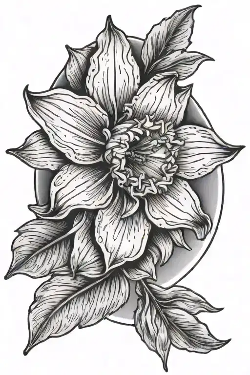 Half Moon And Daffodil