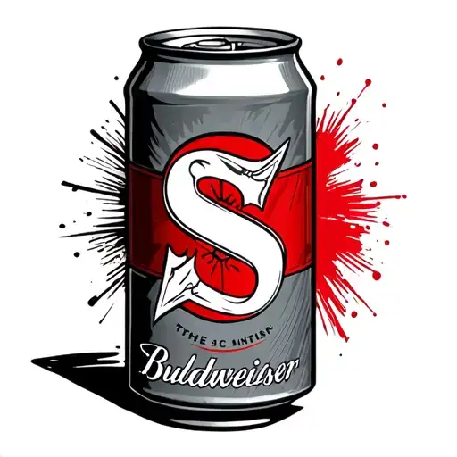 Budweiser Can With The Initial S Somewhere