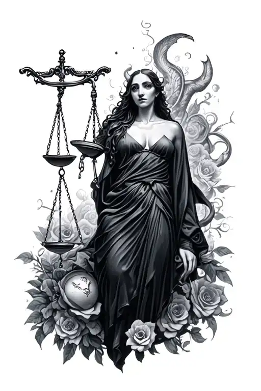 A Libra Scale Balancing Good And Evil In Me
