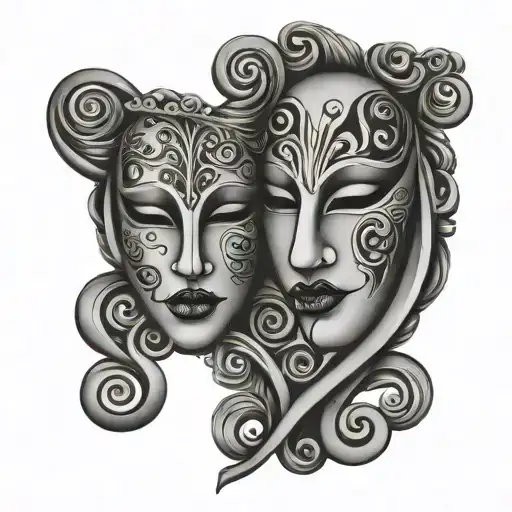 Semi Colon Music Notes Theatre Masks