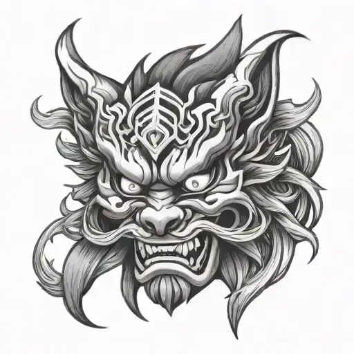 Oni And Wolf Mask