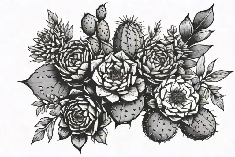 Cactus And Wildflower Bouquet