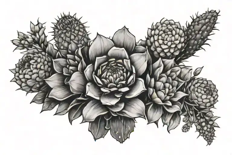 Cactus And Wildflower Bouquet