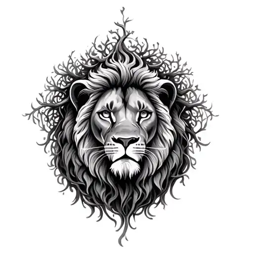 Lion And Tree Of Life