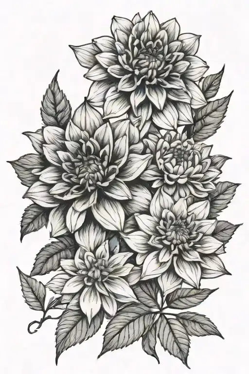 Black Dhalia Flowers