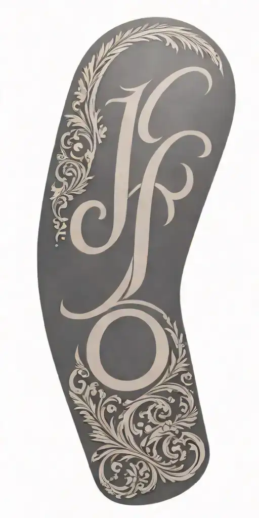 Tooled Leather With The Initials J And S